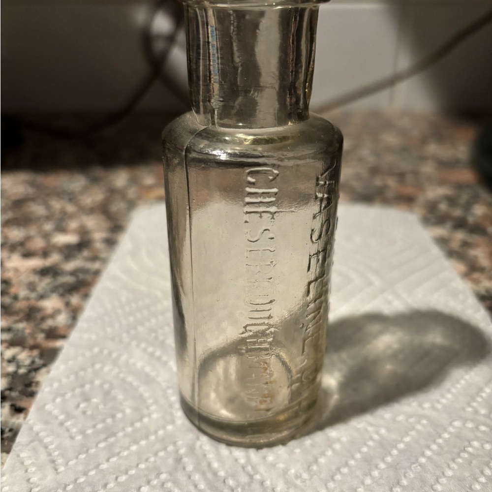 Vintage Clear Glass Bottle
